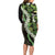 Omaomao Aloha Hawaii Lei Long Sleeve Bodycon Dress Tropical Flowers Elegant Vibe - Polynesian Pride