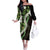Omaomao Aloha Hawaii Lei Off The Shoulder Long Sleeve Dress Tropical Flowers Elegant Vibe - Polynesian Pride