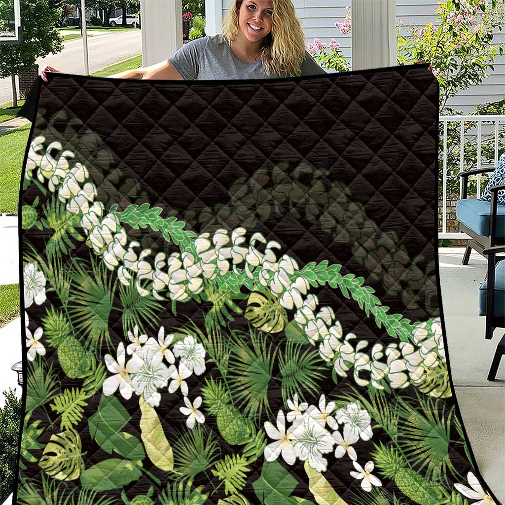 Omaomao Aloha Hawaii Lei Quilt Tropical Flowers Elegant Vibe - Polynesian Pride