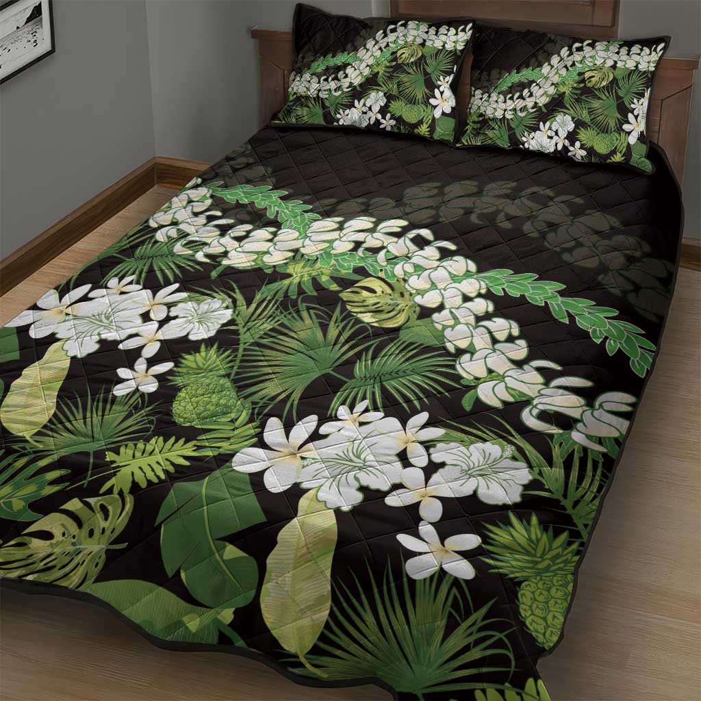 Omaomao Aloha Hawaii Lei Quilt Bed Set Tropical Flowers Elegant Vibe - Polynesian Pride