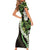 Omaomao Aloha Hawaii Lei Short Sleeve Bodycon Dress Tropical Flowers Elegant Vibe - Polynesian Pride