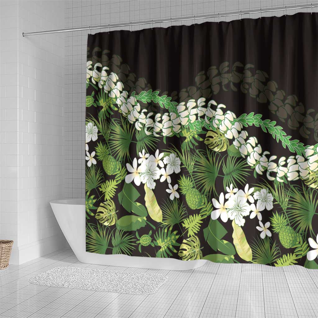 Omaomao Aloha Hawaii Lei Shower Curtain Tropical Flowers Elegant Vibe - Polynesian Pride