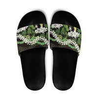 Omaomao Aloha Hawaii Lei Slide Sandals Tropical Flowers Elegant Vibe - Polynesian Pride