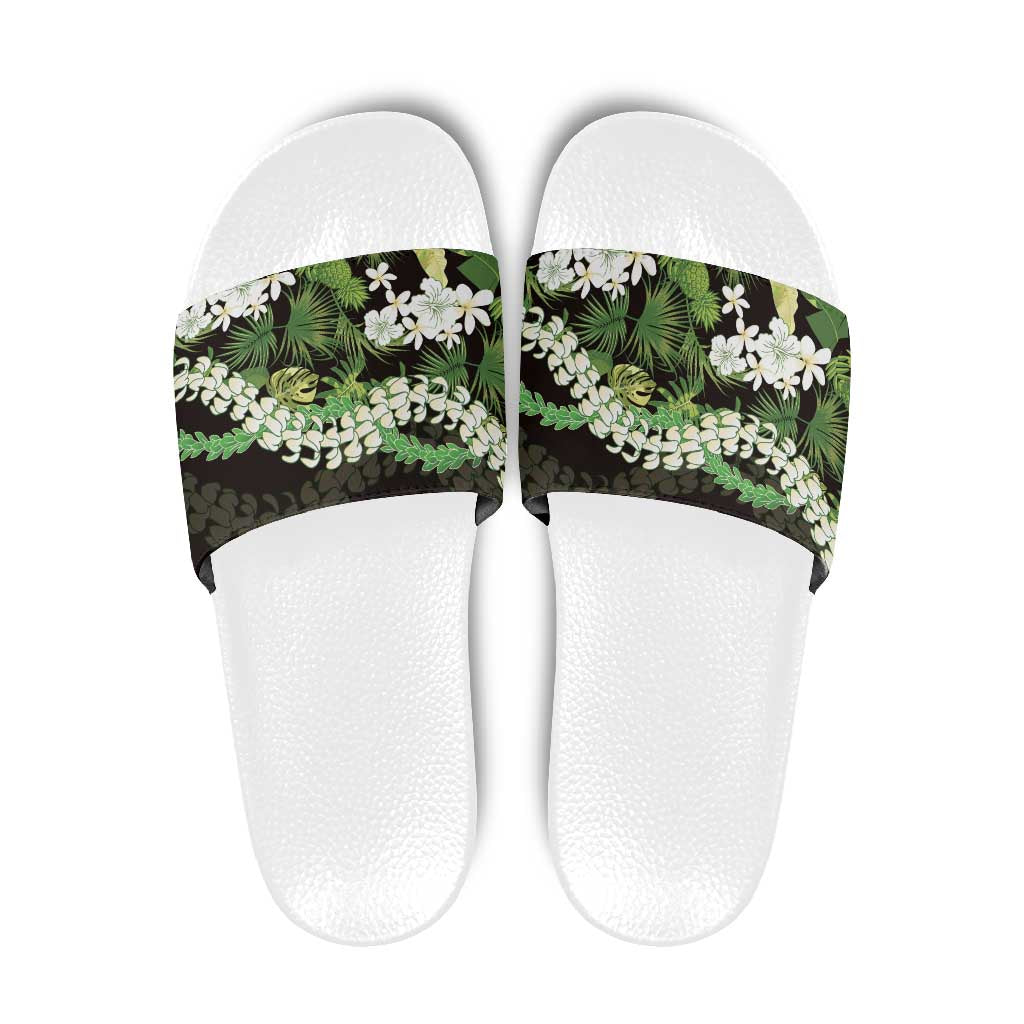 Omaomao Aloha Hawaii Lei Slide Sandals Tropical Flowers Elegant Vibe - Polynesian Pride