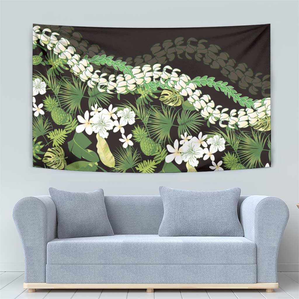 Omaomao Aloha Hawaii Lei Tapestry Tropical Flowers Elegant Vibe - Polynesian Pride