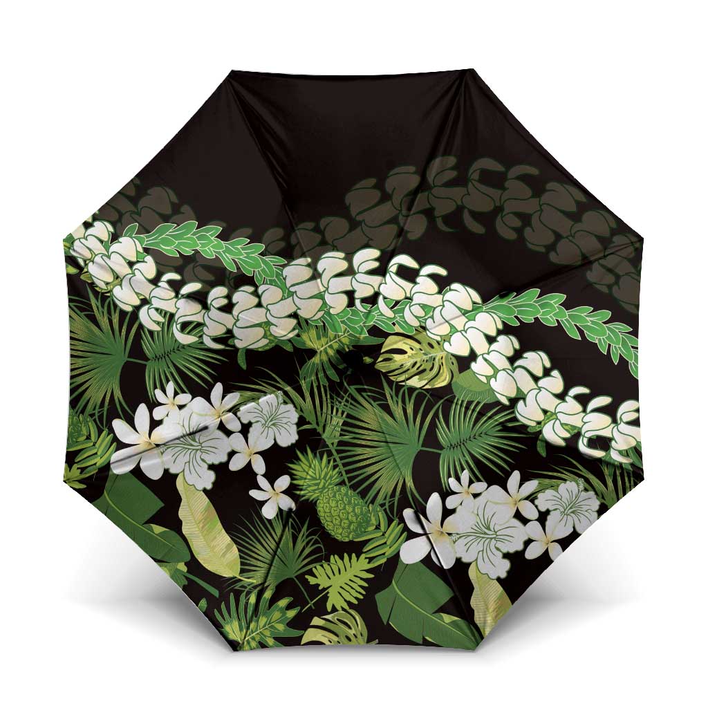 Omaomao Aloha Hawaii Lei Umbrella Tropical Flowers Elegant Vibe - Polynesian Pride