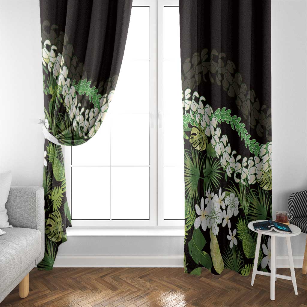 Omaomao Aloha Hawaii Lei Window Curtain Tropical Flowers Elegant Vibe - Polynesian Pride