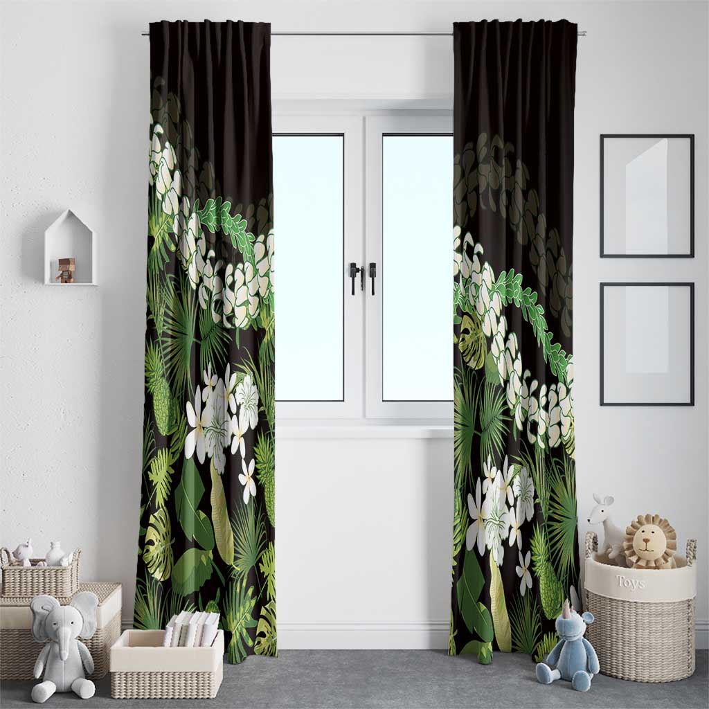 Omaomao Aloha Hawaii Lei Window Curtain Tropical Flowers Elegant Vibe - Polynesian Pride