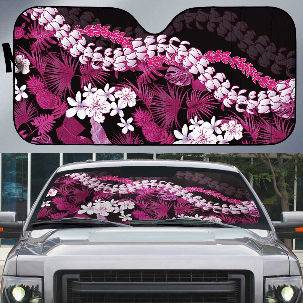 Akala Aloha Hawaii Lei Auto Sun Shade Tropical Flowers Elegant Vibe - Polynesian Pride