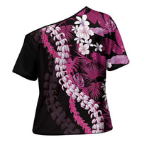 Akala Aloha Hawaii Lei Cross Shoulder Shirt Tropical Flowers Elegant Vibe - Polynesian Pride