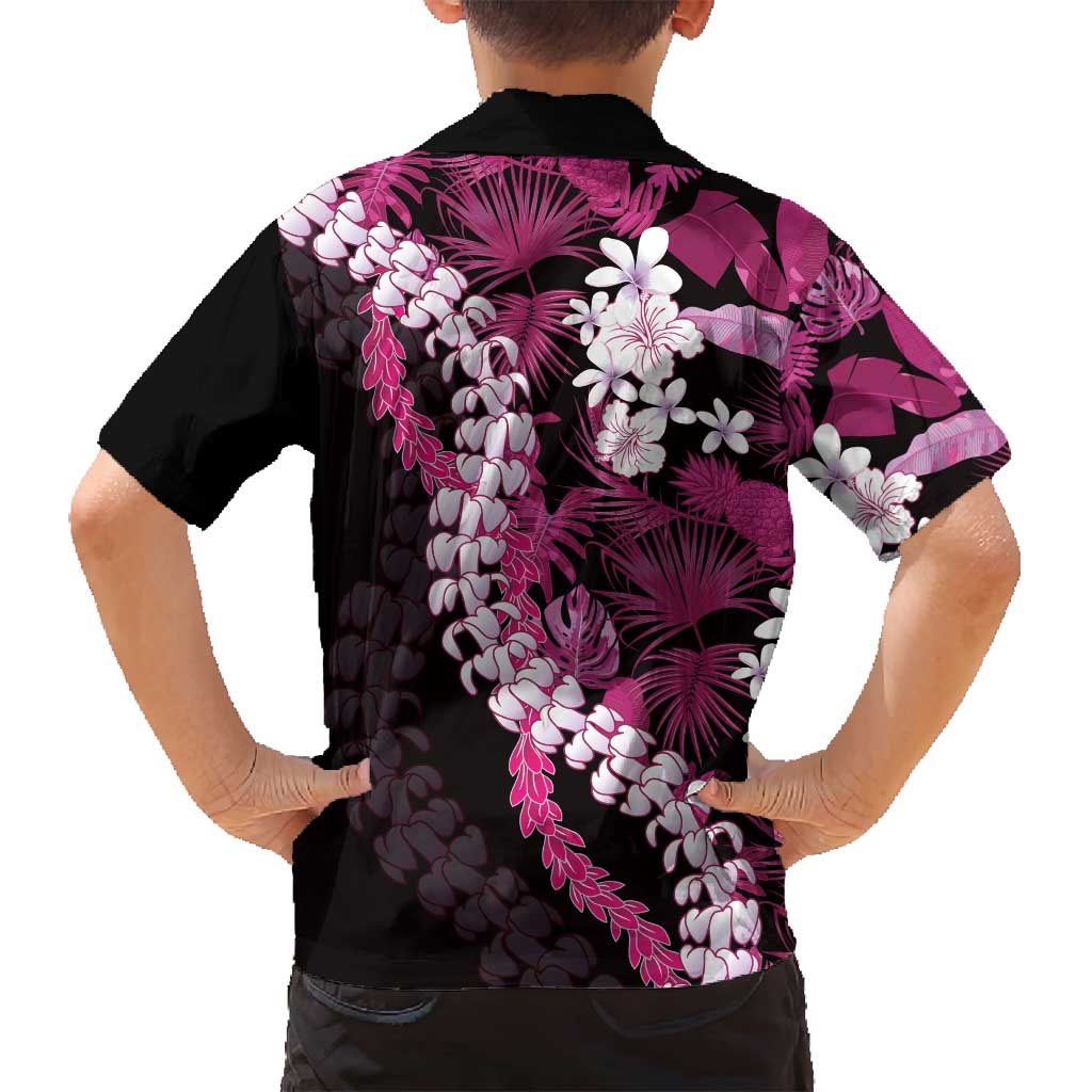 Akala Aloha Hawaii Lei Family Matching Off Shoulder Maxi Dress and Hawaiian Shirt Tropical Flowers Elegant Vibe - Polynesian Pride