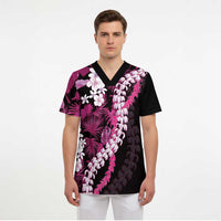 Akala Aloha Hawaii Lei Scrub Top Tropical Flowers Elegant Vibe - Polynesian Pride