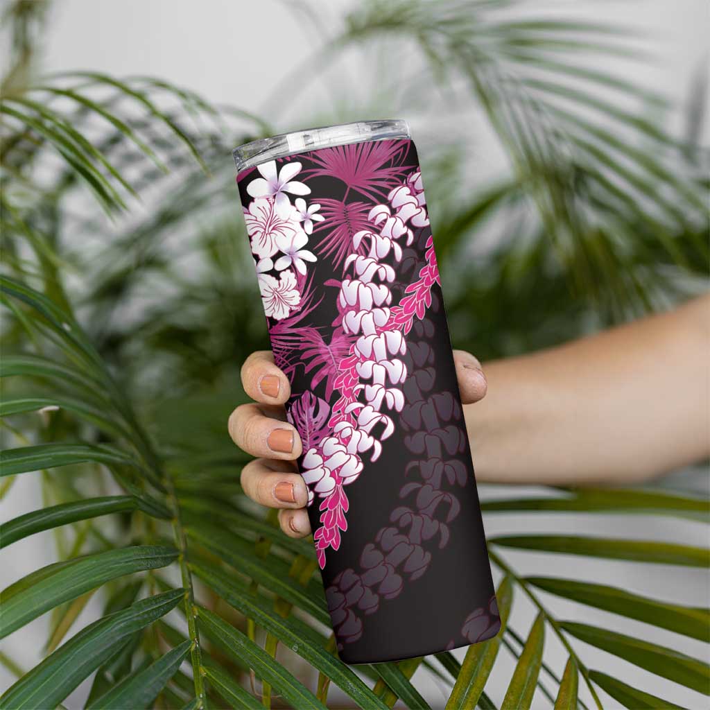 Akala Aloha Hawaii Lei Skinny Tumbler Tropical Flowers Elegant Vibe - Polynesian Pride