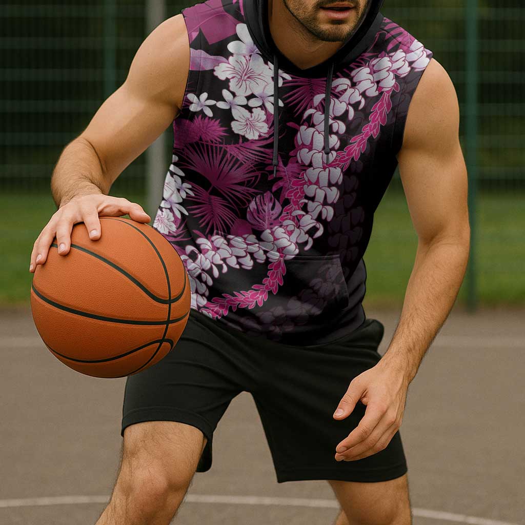 Akala Aloha Hawaii Lei Sleeveless Hoodie Tropical Flowers Elegant Vibe - Polynesian Pride