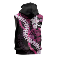 Akala Aloha Hawaii Lei Sleeveless Zip Hoodie Tropical Flowers Elegant Vibe - Polynesian Pride