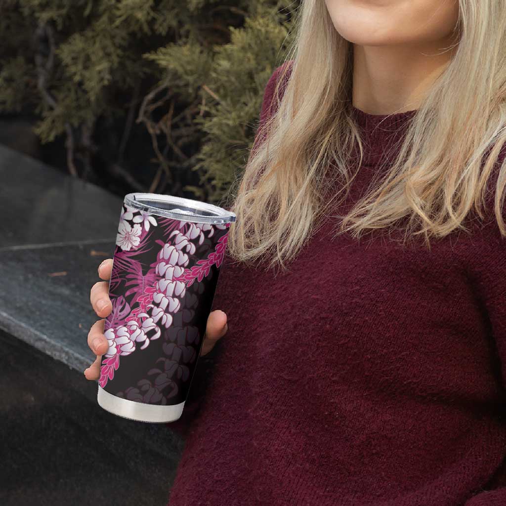 Akala Aloha Hawaii Lei Tumbler Cup Tropical Flowers Elegant Vibe - Polynesian Pride