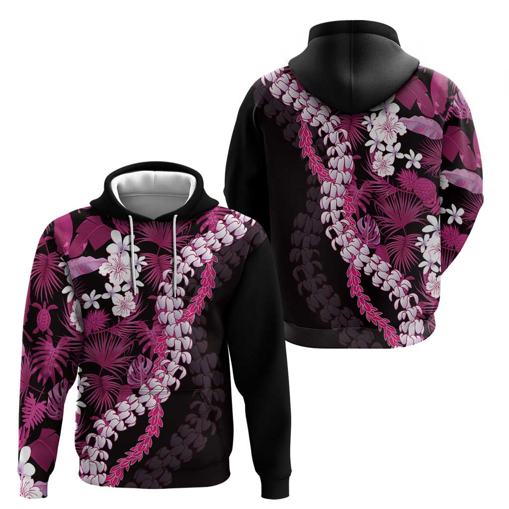 Akala Aloha Hawaii Lei Zip Hoodie Tropical Flowers Elegant Vibe - Polynesian Pride