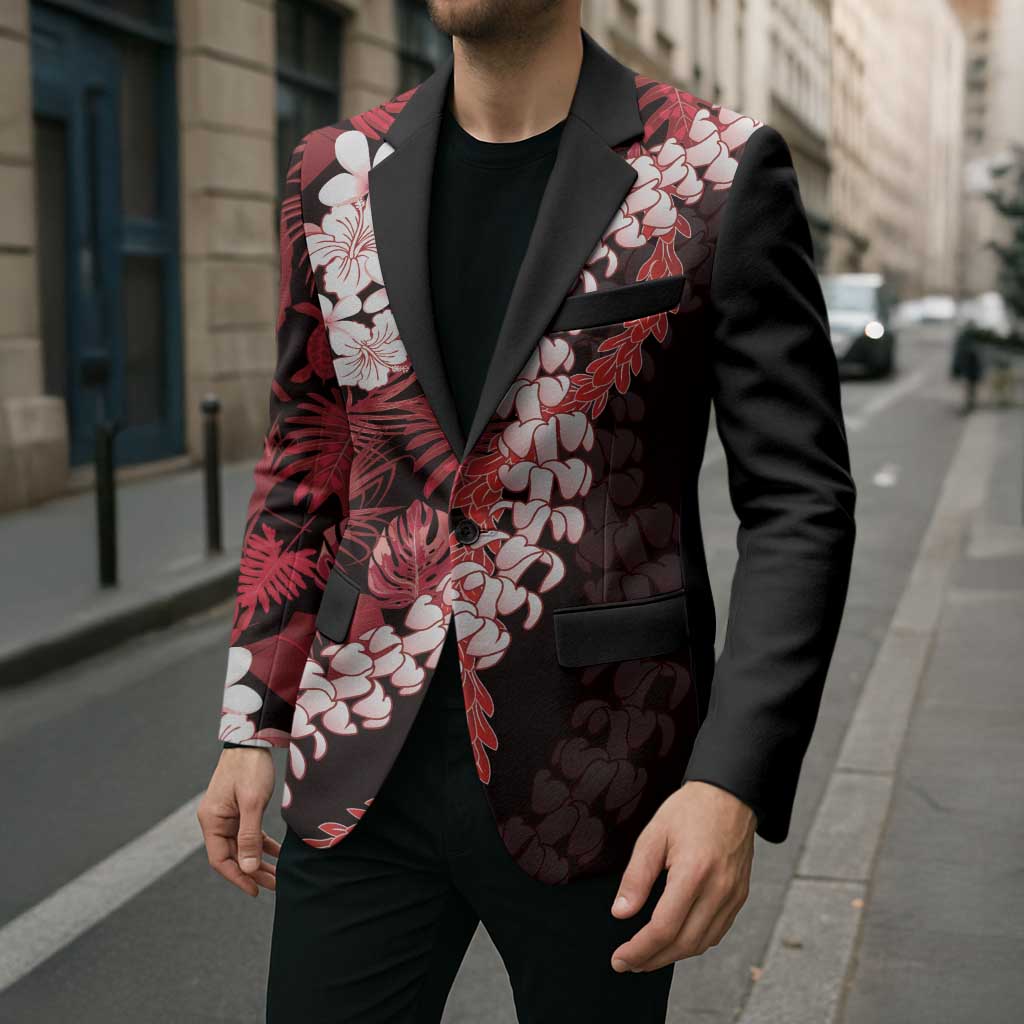 Ulaula Aloha Hawaii Lei Blazer Tropical Flowers Elegant Vibe - Polynesian Pride