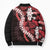 Ulaula Aloha Hawaii Lei Bomber Puffer Jacket Tropical Flowers Elegant Vibe - Polynesian Pride