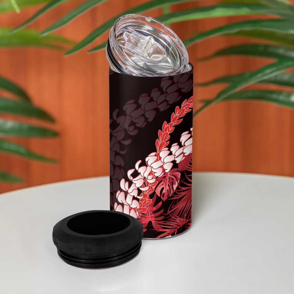 Ulaula Aloha Hawaii Lei 4 in 1 Can Cooler Tumbler Tropical Flowers Elegant Vibe - Polynesian Pride