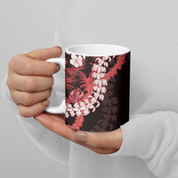 Ulaula Aloha Hawaii Lei Ceramic Mug Tropical Flowers Elegant Vibe - Polynesian Pride