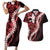 Ulaula Aloha Hawaii Lei Couples Matching Short Sleeve Bodycon Dress and Hawaiian Shirt Tropical Flowers Elegant Vibe - Polynesian Pride