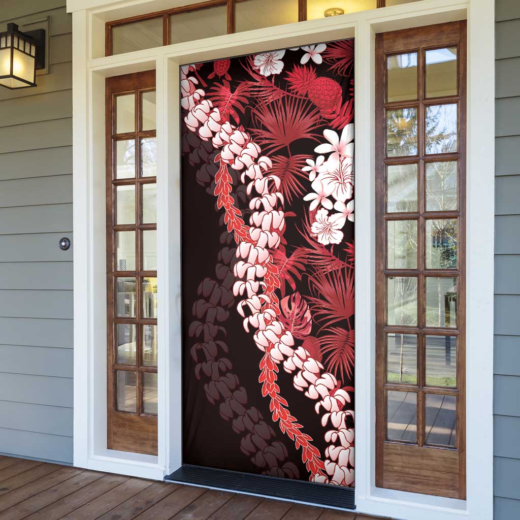 Ulaula Aloha Hawaii Lei Door Cover Tropical Flowers Elegant Vibe - Polynesian Pride