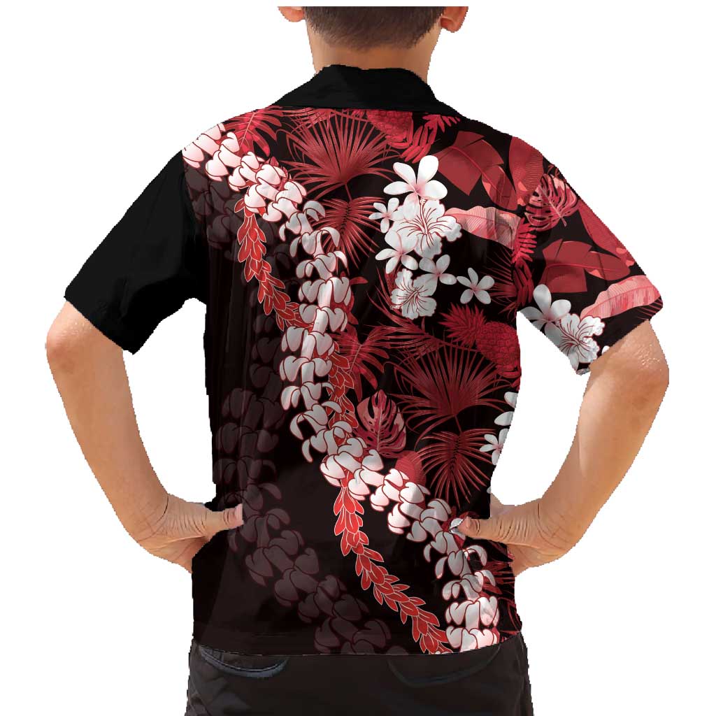 Ulaula Aloha Hawaii Lei Family Matching Mermaid Dress and Hawaiian Shirt Tropical Flowers Elegant Vibe - Polynesian Pride