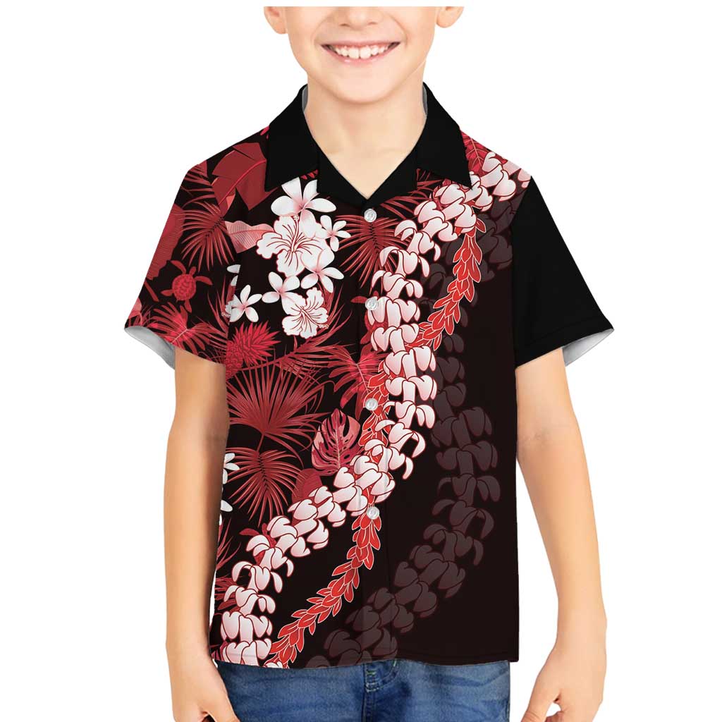 Ulaula Aloha Hawaii Lei Family Matching Mermaid Dress and Hawaiian Shirt Tropical Flowers Elegant Vibe - Polynesian Pride