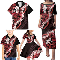Ulaula Aloha Hawaii Lei Family Matching Puletasi and Hawaiian Shirt Tropical Flowers Elegant Vibe LT14 - Polynesian Pride