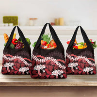 Ulaula Aloha Hawaii Lei Grocery Bag Tropical Flowers Elegant Vibe - Polynesian Pride