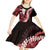 Ulaula Aloha Hawaii Lei Kid Short Sleeve Dress Tropical Flowers Elegant Vibe - Polynesian Pride