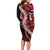 Ulaula Aloha Hawaii Lei Long Sleeve Bodycon Dress Tropical Flowers Elegant Vibe - Polynesian Pride