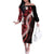 Ulaula Aloha Hawaii Lei Off The Shoulder Long Sleeve Dress Tropical Flowers Elegant Vibe - Polynesian Pride