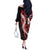 Ulaula Aloha Hawaii Lei Off The Shoulder Long Sleeve Dress Tropical Flowers Elegant Vibe - Polynesian Pride