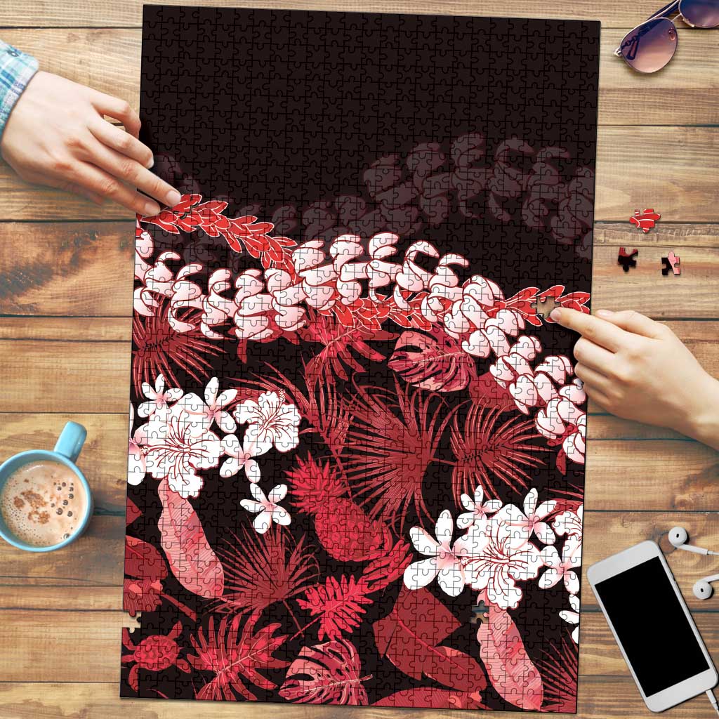 Ulaula Aloha Hawaii Lei Puzzle Tropical Flowers Elegant Vibe - Polynesian Pride