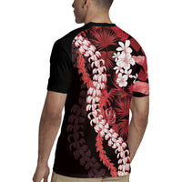 Ulaula Aloha Hawaii Lei Rugby Jersey Tropical Flowers Elegant Vibe - Polynesian Pride