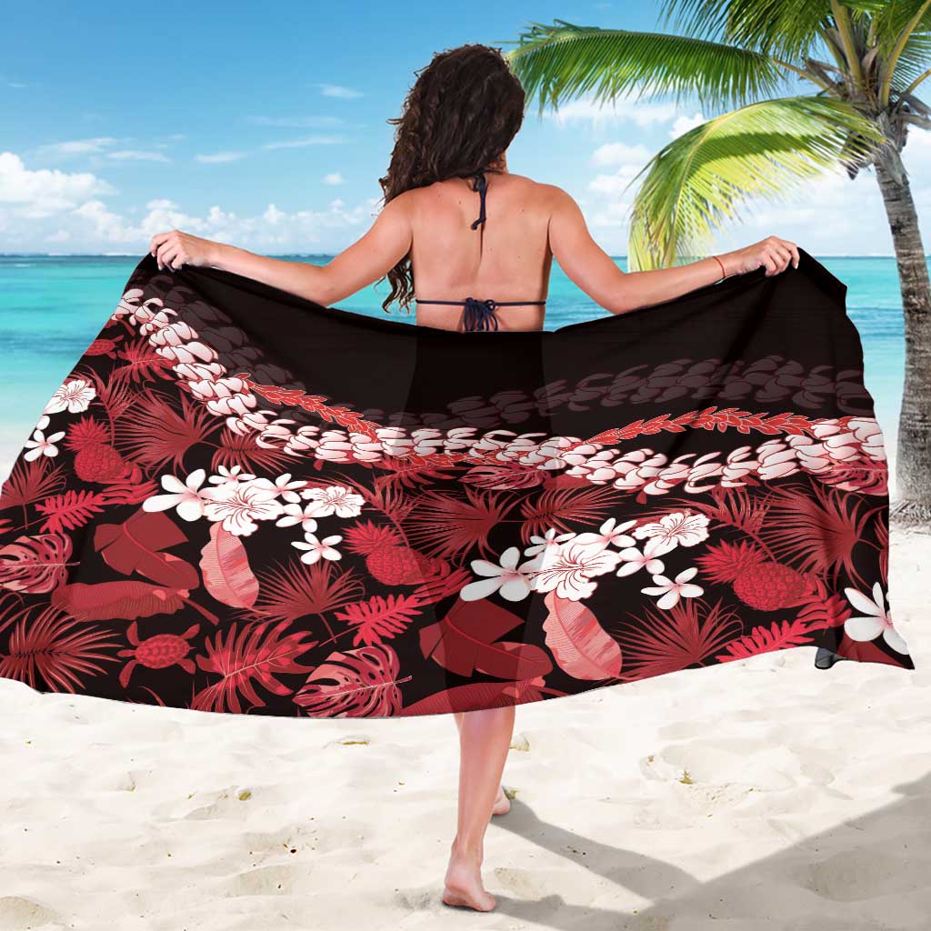 Ulaula Aloha Hawaii Lei Sarong Tropical Flowers Elegant Vibe - Polynesian Pride