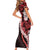 Ulaula Aloha Hawaii Lei Short Sleeve Bodycon Dress Tropical Flowers Elegant Vibe - Polynesian Pride