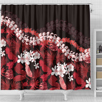Ulaula Aloha Hawaii Lei Shower Curtain Tropical Flowers Elegant Vibe LT14 - Polynesian Pride