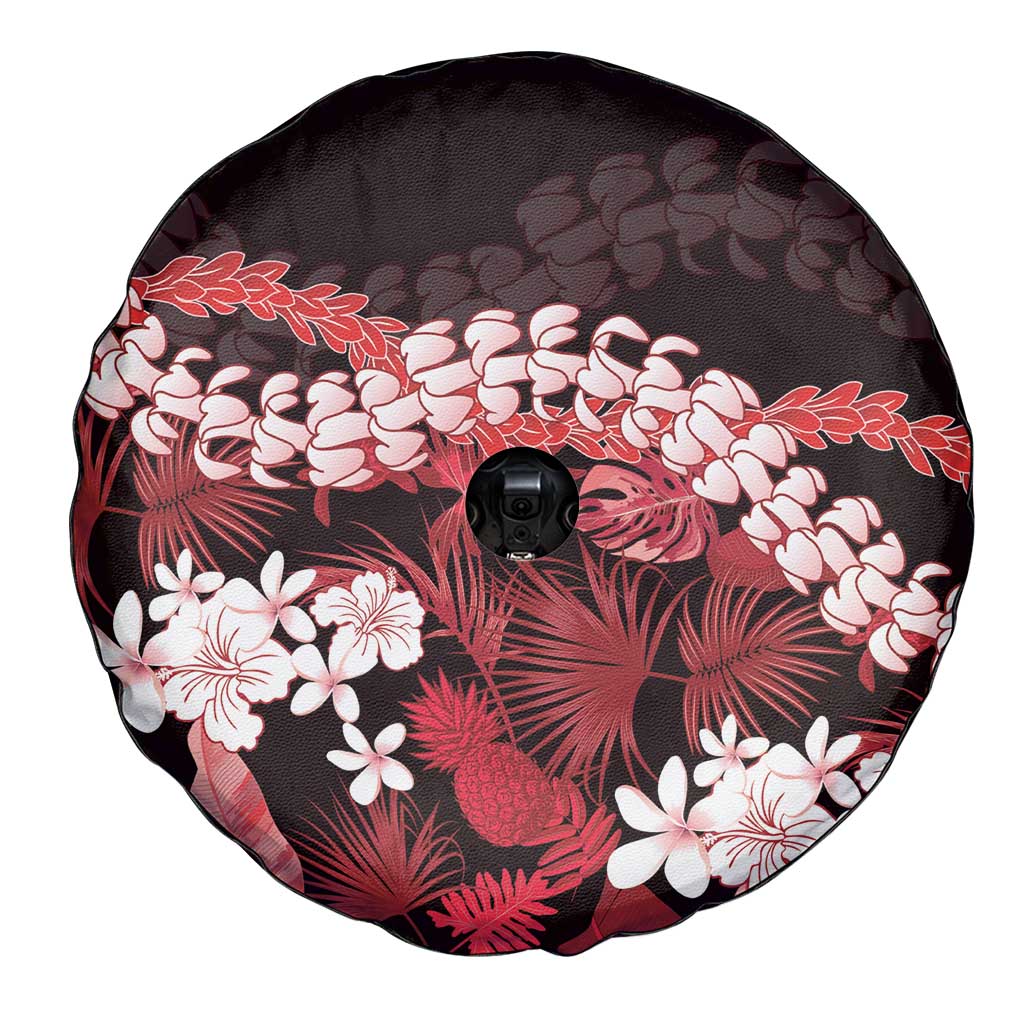 Ulaula Aloha Hawaii Lei Spare Tire Cover Tropical Flowers Elegant Vibe - Polynesian Pride