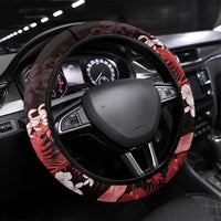 Ulaula Aloha Hawaii Lei Steering Wheel Cover Tropical Flowers Elegant Vibe - Polynesian Pride