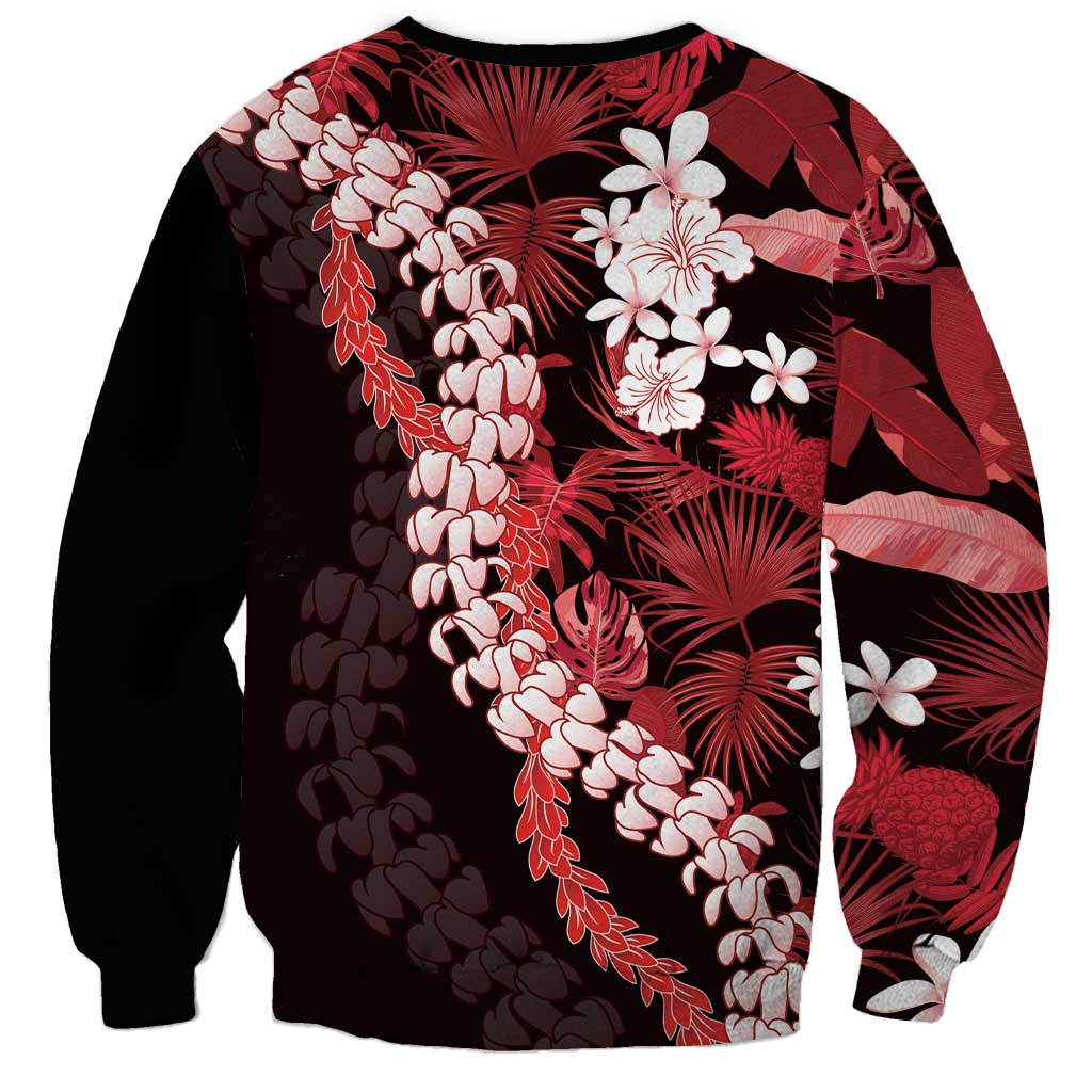 Ulaula Aloha Hawaii Lei Sweatshirt Tropical Flowers Elegant Vibe - Polynesian Pride