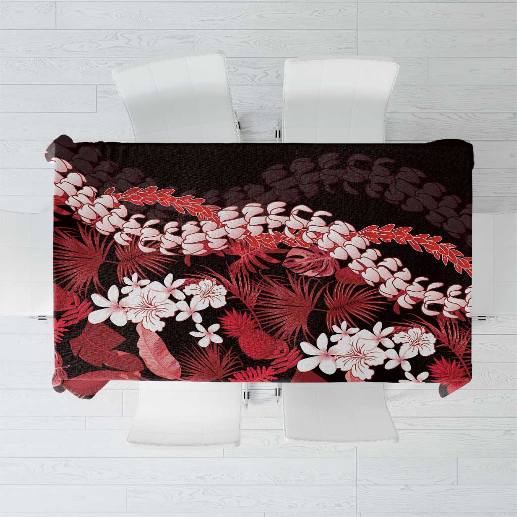 Ulaula Aloha Hawaii Lei Tablecloth Tropical Flowers Elegant Vibe - Polynesian Pride