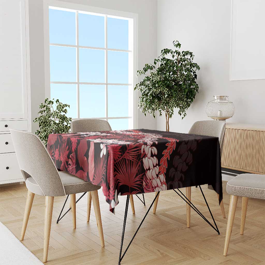 Ulaula Aloha Hawaii Lei Tablecloth Tropical Flowers Elegant Vibe - Polynesian Pride