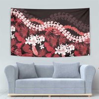Ulaula Aloha Hawaii Lei Tapestry Tropical Flowers Elegant Vibe - Polynesian Pride