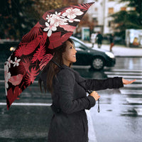 Ulaula Aloha Hawaii Lei Umbrella Tropical Flowers Elegant Vibe - Polynesian Pride