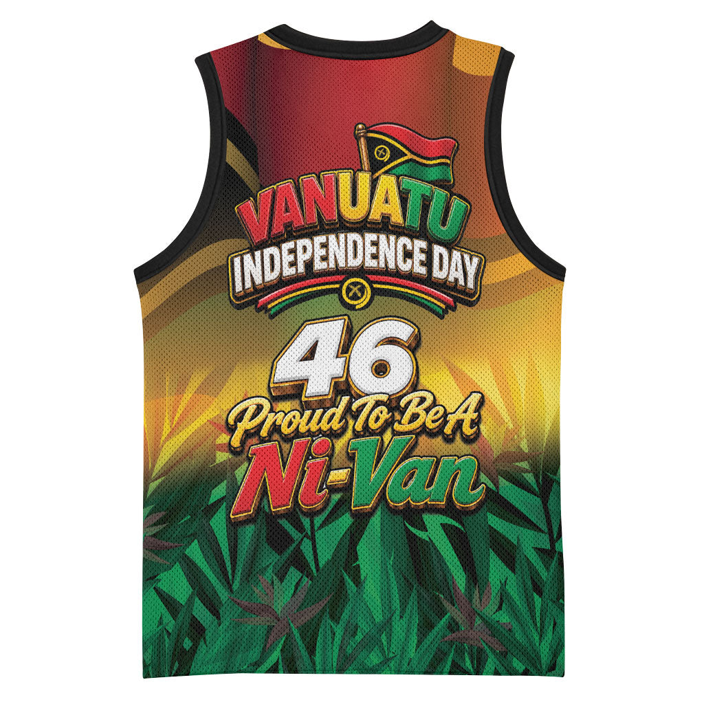 Vanuatu Independence Day Basketball Jersey Chibi Boar Proud To Be A Ni-Van