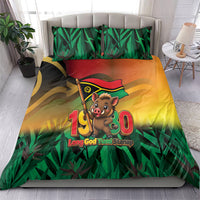 Vanuatu Independence Day Bedding Set Chibi Boar Proud To Be A Ni-Van