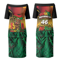 Vanuatu Independence Day Couples Matching Puletasi and Long Sleeve Button Shirt Chibi Boar Proud To Be A Ni-Van LT14 - Polynesian Pride